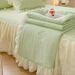 Ice Silk Latex Bed Skirt Set Three-Piece Single Washable Summer Cooling Pad Air Conditioning Mat Princess Style_maomaolike.com