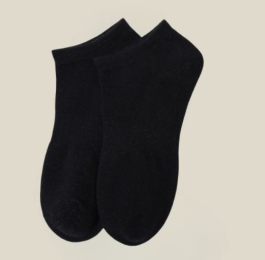 Unisex Socks Spring Summer Breathable Absorbent Men And Women Ins Black And White Solid Color Mid-tube Socks Tall Couple Boat Socks_maomaolike.com