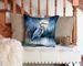 Blue Heron Under The Moonlight Throw Pillow Machine Washable, Indoor Outdoor Decorative Pillow For Couch, Bed Or Patio, 14Hx14W_maomaolike.com