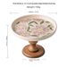 Handcrafted Wooden Pedestal Tray – Rustic Ceramic Fruit Display With Organic Texture, Multi-Level Dessert Stand For_maomaolike.com