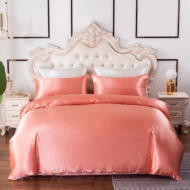 Silky Satin Solid Color Bedding Full Size_maomaolike.com
