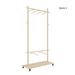 Solid Wood Garment Clothes Drying Rack With 6 Wooden Hangers, Space-Saving Design, Adjustable Shelf, And Wheels For Easy Mobility – Perfect For Bedroom, Living Room, Or Entryway_maomaolike.com
