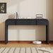 Unique Modern Rounded Silhouette And Smooth Surface Console Table With 2 Drawers For Living Room And Entryway_maomaolike.com