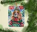 Cavalier Spaniel Christmas Porcelain Ornament Christmas Tree Hanging Decorations For Home Christmas Holiday, Rectangle, Gift, Multicolor_maomaolike.com