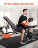 Weight Bench, 800lbs Adjustable Weight Bench Press For Full Body Workout, Exercise Sit Up Bench For Home Gym Strength Training, Flat Bench With With Leg Extension, Preacher Pad, Fast Adjustment_maomaolike.com