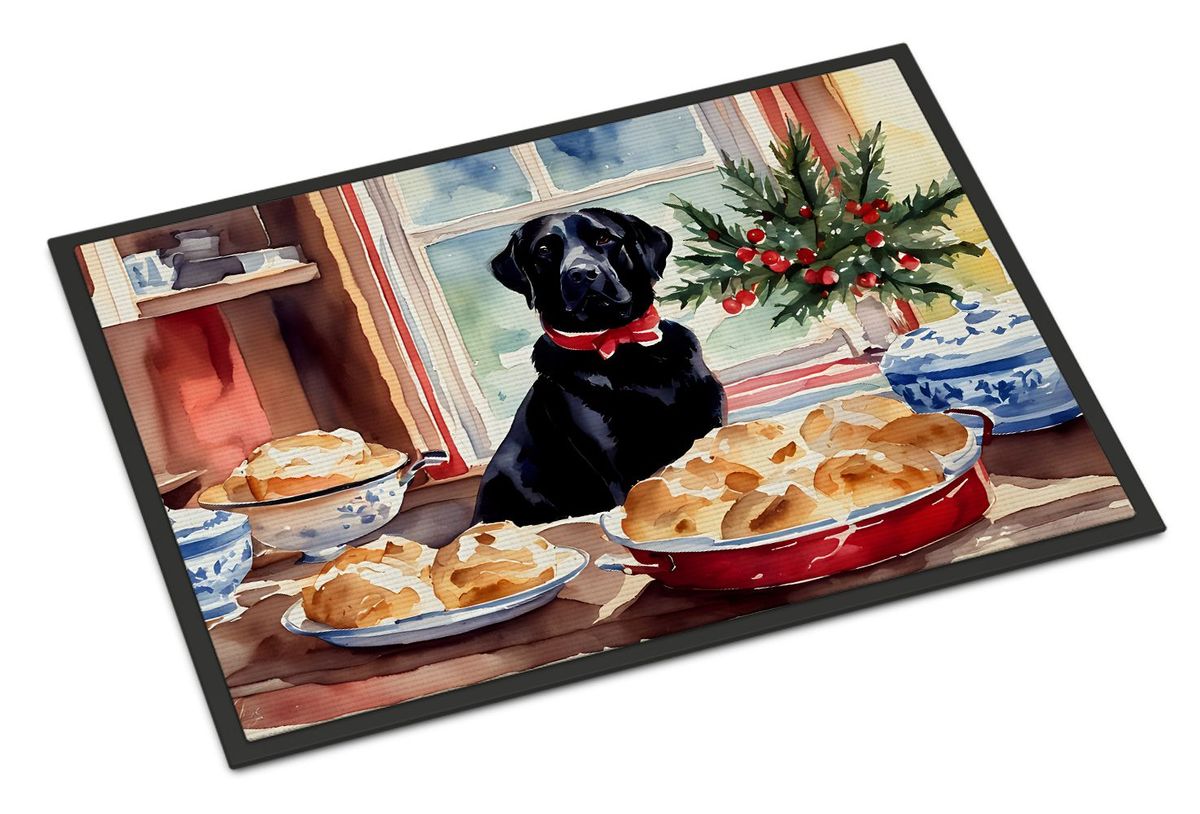 Labrador Retriever Christmas Cookies Doormat Front Door Mat Indoor Outdoor Rugs For Entryway, Non Slip Washable Low Pile, 24H X 36W_maomaolike.com