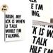 Funny Relatable Slogan Painting Poster, Bold Minimalist Typographic Poster, Humorous Relatable Quote Decor Idea For Home, Office, Living Room_maomaolike.com