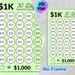 $1K 30 Days Savings Challenge Painting Poster, Light Green Minimalist Savings Tracker Poster, Practical Tool To Plan And Track Savings, Ideal For Home_maomaolike.com