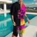 Men's Clothing shorts loose casual short-sleeved suit color matching KING printed T-shirt_maomaolike.com