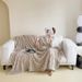 Double Layer Rabbit Hair Ultra Soft Thick Reversible Throw For Sofa Nap Travel Luxury Coral Fleece Gift Blanket_maomaolike.com