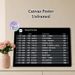Flight Departure Board Painting Poster, Vintage Monochrome Flight Schedule Display Poster, Travel-inspired Decor Ideal For Living Room, Office Or_maomaolike.com