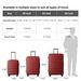 Luggage Sets ABS Hardshell 3pcs Luggage, Lightweight Durable Suitcase Sets Spinner Wheels Suitcase With TSA Lock 20''24''28'' Available(WINE RED)_maomaolike.com