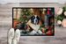 Saint Bernard Cozy Christmas Doormat Front Door Mat Indoor Outdoor Rugs For Entryway, Non Slip Washable Low Pile, 24H X 36W_maomaolike.com
