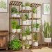 Multi-tier Wooden Plant Stand 11 Potted Flower Display Shelf Rack Vase Holder For Patio Balcony Garden_maomaolike.com