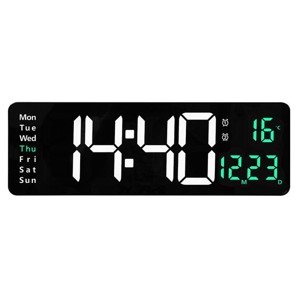 16inch Large Screen Function Display Nordic Digital Simple Living Room LED Wall Clock 6626_maomaolike.com