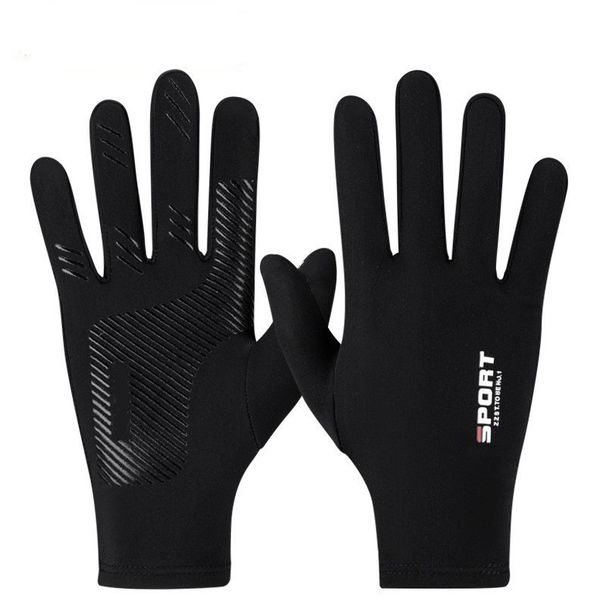 Ice silk sunscreen gloves for men and women high elastic comfortable gloves for cycling high elastic comfortable gloves for driving_maomaolike.com