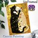 Embracing Black & White Cats Painting Poster, Gilded Ornate Art Style Poster, Vibrant Decorative Artwork Ideal For Living Room, Bedroom Wall Decor_maomaolike.com