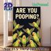 Funny Parrot Themed Painting Poster, Vibrant Playful Green Parrots With Witty Text Poster, Lighthearted Whimsical Decor Idea For Bathroom, Living Room_maomaolike.com