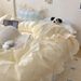 Wholesale INS Korean Style Princess Simple Pure Four-Piece Full Ruched Ruffle Edge Washed Cotton 4-Piece Set_maomaolike.com