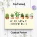 Succulent & Cactus Themed Painting Poster, Soft Watercolor Potted Succulents & Cacti With Motivational Quote Poster, Uplifting Decor Ideal For Office_maomaolike.com
