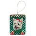 Westie Christmas Porcelain Ornament Christmas Tree Hanging Decorations For Home Christmas Holiday, Rectangle, Gift, Multicolor_maomaolike.com