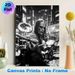 Cyberpunk Metal Drummer Painting Poster, Monochrome Cyberpunk City Scene Poster, Dynamic Music-themed Decor Suitable For Music Studios, Living Rooms_maomaolike.com