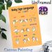 Baby Sign Language ASL Chart Painting Poster, Vibrant Cartoon-style Hand Gesture Illustration Poster, Clear Visual Guide To Learn Basic Sign Language_maomaolike.com
