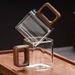 2PC High Borosilicate Transparent High-temperature Resistant Glass Walnut Handle Single-layer Glass Cup, Juice Single-layer Glass Cup_maomaolike.com