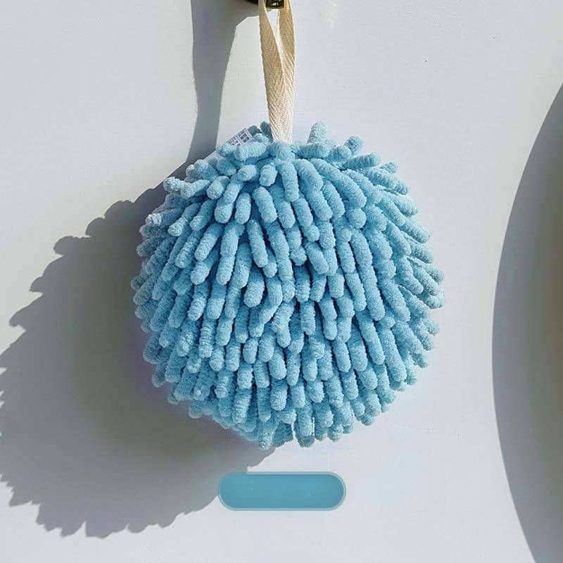 Chenille Hand Towel Ball - Super Absorbent & Quick-Dry Hanging Kitchen Towel For Home, Dishwashing & Multi-Purpose Cleaning_maomaolike.com