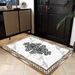 Living Room Rug, Oversized Rug, Marble Pattern With Geometric Border Bedroom Rug,Soft Thickened Washable Thickened Underlay,Bedside Rug Decorative Rug_maomaolike.com