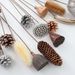 【Pine With Stem】Nordic INS Style Fresh Natural Real Pine Cone Dried Flower Bouquet Home Living Room Decoration Ornament_maomaolike.com