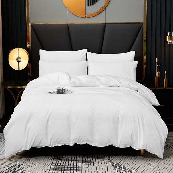 Thickened Solid Color Pure Four-Piece 100% Cotton 60s Bed Sheet Student Dormitory Bedding Three-Piece Set Manufacturer Wholesale_maomaolike.com