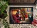 German Shepherd And Santa Claus Doormat Front Door Mat Indoor Outdoor Rugs For Entryway, Non Slip Washable Low Pile, 24H X 36W_maomaolike.com