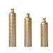 Floor Metal Vases Decorated White Metal Vases Set Of 3 Gorgeous Home Decoration Large Glazed Metal Vases 25.2in/29.33in/34.25in Height_maomaolike.com