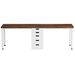 Two Person Desk, Long Computer Desk With 5 Drawers_maomaolike.com