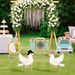 5Pcs Wedding Theme Party Yard Signs With Stakes Pigeon Ring Camera Pattern Road Decoration Wedding Reception Plastic Welcome Sign Large Bridal Shower Party Backdrop Photo Booth Props For Wedding Decor_maomaolike.com