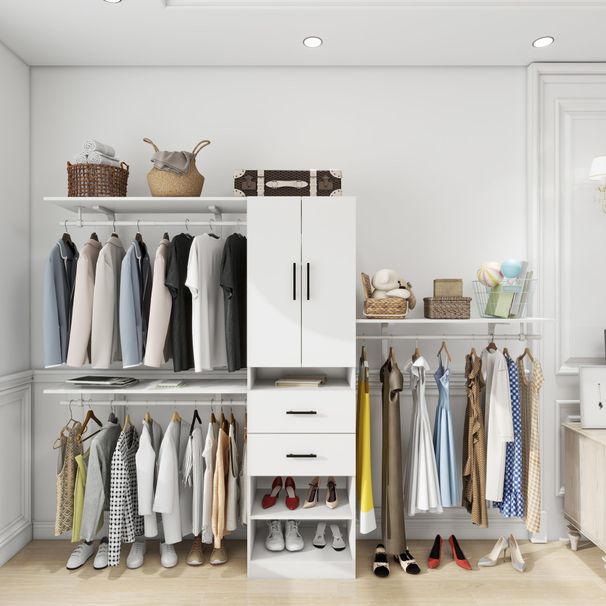 Closet Organizer System, Closet Organizers With Clothing Racks For Hanging Clothes, Closet System With Drawers ,Walk In Closet Organizers And Storage With Shelves, Walk In Closet System_maomaolike.com