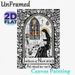 Julian Of Norwich Religious Painting Poster, Vintage Detailed Illustrated Scene With Nun, Cat & Stained Glass Poster, Serene Spiritual Artwork_maomaolike.com