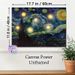 Starry Night Themed Painting Poster, Swirling Impressionist Night Sky & Village Scene Poster, Vibrant Artistic Decor For Living Room, Bedroom And Art_maomaolike.com