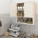 Fluted Bathroom Wall Cabinet With Open Shelf_maomaolike.com