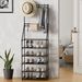5-Tier Shoe Rack Shoe Storage For Entryway,Narrow Shoe Rack,Coat And Shoe Rack With 8 Hooks_maomaolike.com