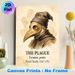 Plague Doctor Themed Painting Poster, Vintage Watercolor Style Black Death Historical Portrait Poster, Informative Historical Artwork Ideal For Study_maomaolike.com