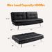 Folding Futon Sofa Bed For Living Room-Dark Brown_maomaolike.com