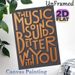 Music Quote Painting Poster, Matte Copper Textured Typography Poster, Warm Romantic Music-themed Decor Ideal For Bedroom, Living Room Or Music Studio_maomaolike.com