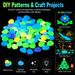 Glow In The Dark Pebbles, Mixed Color Luminous Garden Stones For DIY Craft, Mini Landscape, Garden Path, Flower Pot, Holiday Party & Home Decoration
_maomaolike.com