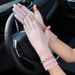 Sun protection gloves ladies summer UV protection black lace thin mid-length touch screen non-slip outdoor ice feeling breathable_maomaolike.com