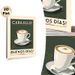 Carajillo Coffee Painting Poster, Vintage Minimalist Illustrated Coffee Cup & Typography Poster, Warm Cozy Ambience Decor For Cafe, Kitchen And Dining_maomaolike.com