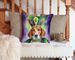 English Foxhound King Of Mardi Gras Throw Pillow Machine Washable, Indoor Outdoor Decorative Pillow For Couch, Bed Or Patio, 14Hx14W_maomaolike.com