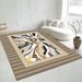 Living Room Rug Large Size Gorgeous Gold Frame Design Bedroom Rug Plush Thickened Machine Washable Thickened Underlay Interior Decorative Rug_maomaolike.com