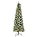 7.5 Ft Pre-Lit Snow-Dipped Artificial Christmas Tree With Realistic Branches, 350 LED Lights, Pine Cones, Red Berries And 1075 Tips_maomaolike.com